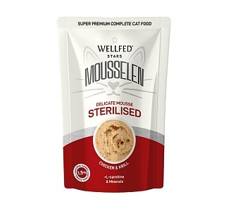 Wellfed Mousellen Sterilised Chicken & Krill 40gr