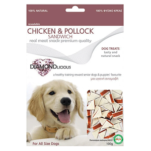 CHICKEN & POLLOCK SANDWICH 100gr