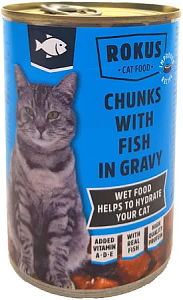 ΚΟΝΣΕΡΒΑ ΓΑΤΑΣ ROKUS ΨΑΡΙ 415 GR