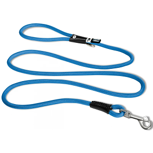 Curli Stretch Comfort Leash Blue Medium