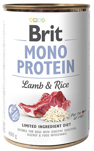 Brit Dog Cans Monopr.Lamb&Rice 400Gr