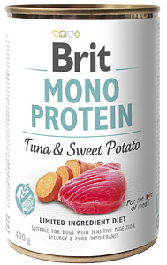 Brit Dog Cans Monopr.Tuna&SW.Ρotato.400G