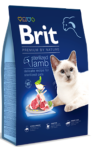 Brit Care Cat Premium Nature Sterilised Lamb 8Kg