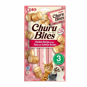 Churu Cat  Bites Chicken and Tuna and Salmon 30gr