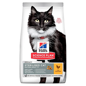 Hills Cat SP Adult  Mature Sterilised Chicken 2Kg+1Kg Δώρο
