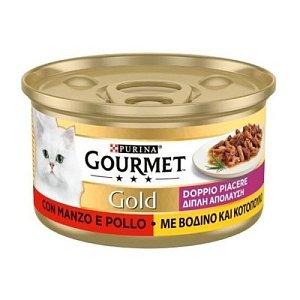 Gourmet Gold Βοδινό Κοτόπουλο Διπλή Απόλαυση 85gr