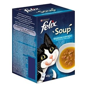 Felix Soup Με Μπακαλιάρο,με τόνο και με γλώσσα (6χ48gr) 288gr