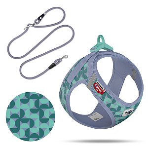 Vest Harness Curli Air Mesh Circle Blue 2xs