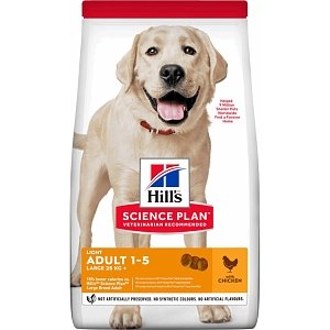 Hiils Dog SP Adult Dog Light Large Breed Chicken 10Kg+4Kg Δώρο