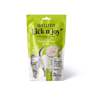 Wellfed Lick N' Joy Chicken & Pear (5*14gr) 70gr