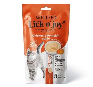 Wellfed Lick N' Joy Chicken & Pumpkin (5*14gr)70gr