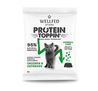 WELLFED F.D. PROTEIN TOPPIN' CHICKEN & CATGRASS 6 gr