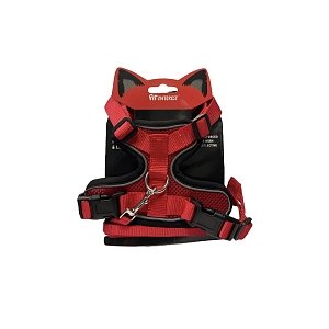 CAT VEST HARNESS WITH LEASH RED SMALL