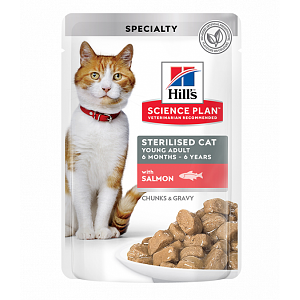 Hills -  SP Sterilised Cat salmon 85g cs