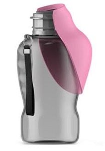 Παγουρι Γκρι Με Ροζ Σιλικόνη 800ml EF65