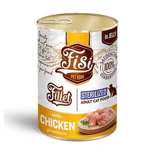 Κονσερβα Fisi Fillet Adult Sterilised Κοτοπουλο Σε Ζελε 400gr