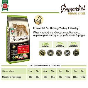 Primordial Cat Urinary Turkey & Hering 6kg