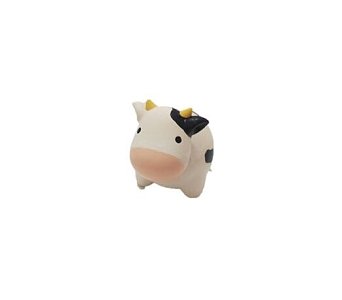 LATEX TOY WHITE COW WITH SOUND 7CM