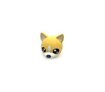 LATEX TOY FOX HEAD WITH SOUND 8CM