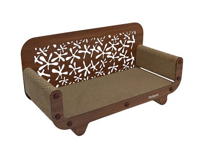 Sally Cat Scratcher Ass Line Baby Dark Wood 59x30x25cm