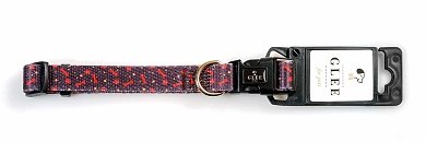 Glee Περιλαίμιο Ιμάντα ρυθμιζόμενο με πλαστικό κούμπωμα Red Bones XS 10mmx20-35cm 