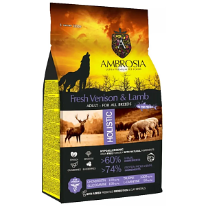 Ambrosia Grain Free Adult Venison & Lamb 2kg