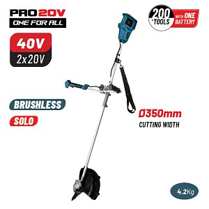 ΘΑΜΝΟΚΟΠΤΙΚΟ BRUSHLESS ΜΠΑΤΑΡΙΑΣ 40V, 30cm ΜΑΣΙΝΕΖΑ, 25,5cm ΔΙΣΚΟΣ, SOLO,PRO