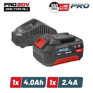 STARTER KIT 20V BORMAN PRO 4,0Ah+ΦΟΡΤΙΣΤΗΣ 2,4Α