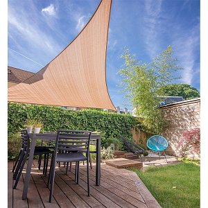 Αντηλιακή Τριγωνική Τέντα Σκίαστρο 3,6x3,6x3,6m Μπεζ