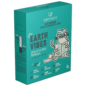 Catoikos Earth Vibes Eco Crushed Άμμος Γάτας Tofu & Ζεόλιθος Χωρίς Άρωμα (Neutral Scent) 6L