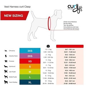 Vest Harness Curli Air-Mesh Stripes Red SML