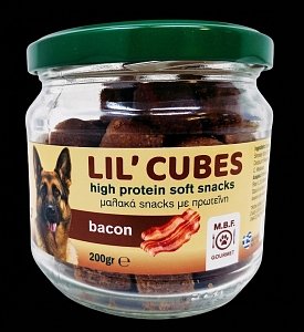 Lil' Cubes High Protein Soft Snacks – Μαλακές Λιχουδιές Σκύλου με Πρωτεΐνη & Γεύση Bacon 200gr