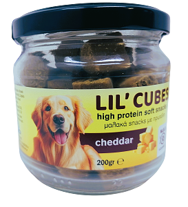 Lil' Cubes High Protein Soft Snacks – Μαλακές Λιχουδιές Σκύλου με Πρωτεΐνη & Γεύση Cheddar 200gr