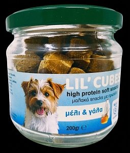 Lil' Cubes High Protein Soft Snacks – Μαλακές Λιχουδιές Σκύλου με Πρωτεΐνη, Μέλι & Γάλα 200gr