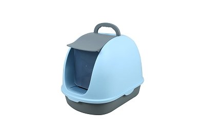 Cat Toilet Box Front Opening Blue 56x39x42cm