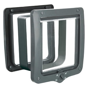 ΠΟΡΤΑ ΓΑΤΑΣ 4-WAY ΜΕ ΤΟΥΝΕΛ XL 24X28CM ΓΚΡΙ 