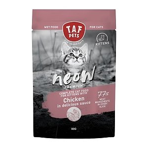 Taf Neow Premium Wet Food for Kittens Chicken 80gr