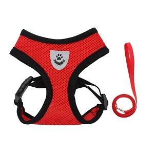 CAT VEST HARNESS WITH LEASH RED XS 