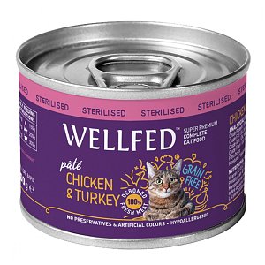 Wellfed Adult Sterilised Chicken & Turkey 200 gr
