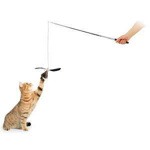 Παιχνίδι Γάτας Instincts Feather Copter Wand Καφέ