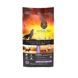 Ambrosia Dog Grain Free Adult Venison & Lamb 12 kg