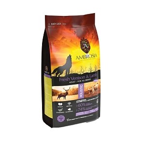 Ambrosia Dog Grain Free Adult Venison & Lamb 12 kg