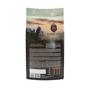 Ambrosia Dog  Mediterranean Grain Free Senior Light & Sterilized Fresh Turkey 1,5kg