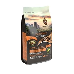 Ambrosia Dog  Mediterranean Grain Free Senior Light & Sterilized Fresh Turkey 1,5kg