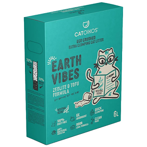 Catoikos Earth Vibes Eco Crushed Άμμος Γάτας Tofu & Ζεόλιθος Χωρίς Άρωμα (Neutral Scent) 6L