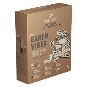 Catoikos Earth Vibes Eco Crushed Άμμος Γάτας Tofu & Ζεόλιθος με Άρωμα Καφέ 6L