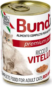 Bundy Γάτας Μοσχάρι Πατέ Κονσέρβα 400gr