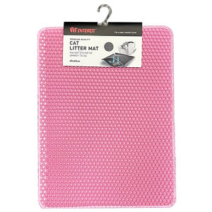 CAT LITTER MAT w VELCRO 45x60-PINK