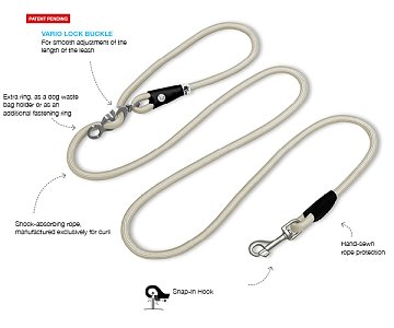 VARIO COMFORT LEASH LIGHT-GREY SMALL