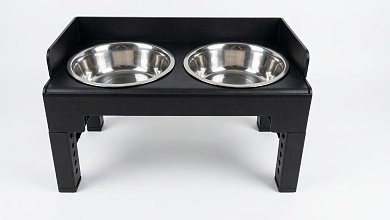 Διπλο Μπολ Με Βαση Ανοξειδωτο Μαυρο 44cm 200ml